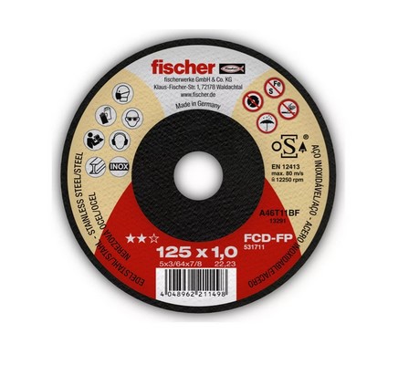 FISCHER REZALNE PLOŠČE FCD-FP 125x1,0x22,23 plus