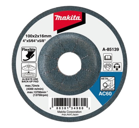 MAKITA UPOGLJIVA BRUSILNA PLOŠČA B-18334 125mm AC60