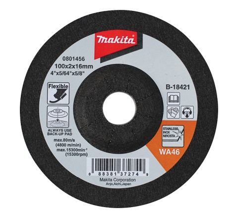 MAKITA UPOGLJIVA BRUSILNA PLOŠČA ZA INOX B-18518 115mm AC46