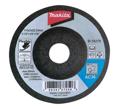 MAKITA UPOGLJIVA BRUSILNA PLOŠČA ZA INOX B-18530 115mm AC80