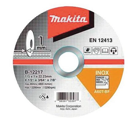 MAKITA REZALKA 115x1x22 pak12/1 B-12217-12 - MAKITA