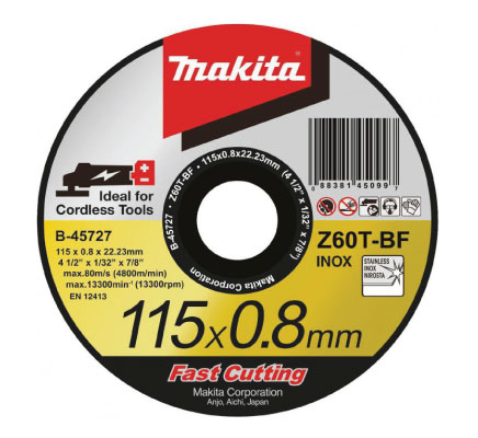 MAKITA REZILNA PLOŠČA Z60T B-45727 115X0,8X22,23