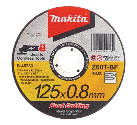 MAKITA REZILNA PLOŠČA Z60T B-45733 125X0,8X22,23