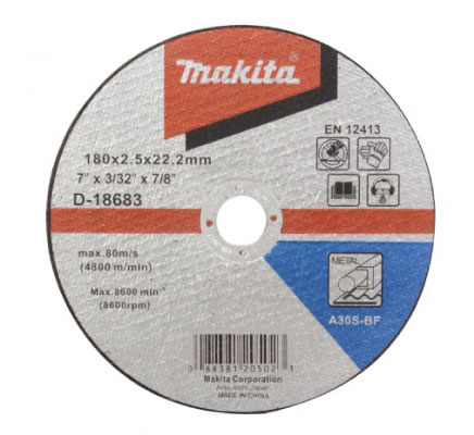 MAKITA REZALNA PLOŠČA ZA KOVINO 180x2.5x22.23 A30S - BF