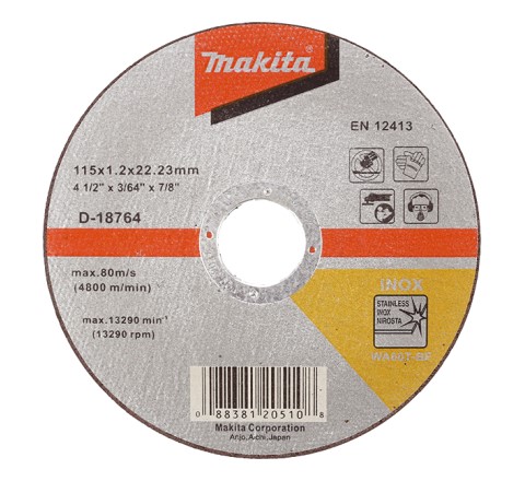 MAKITA REZALNA PLOŠČA ZA INOX 115X1.2X22.23 WA60T - BF