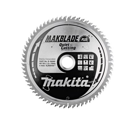 MAKITA TCT ŽAGIN LIST ZA LES B-56502 165x20mm 64z