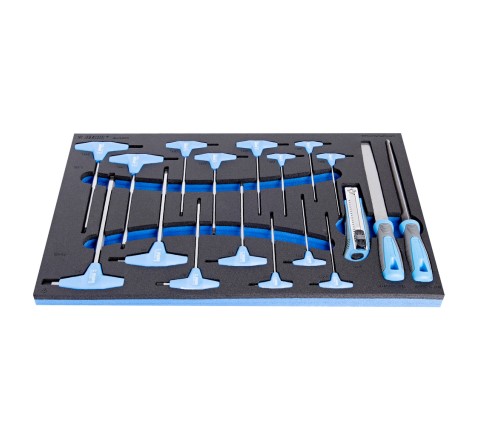 Garnitura izvijačev s T-ročajem, pil in 964/34SOS /18